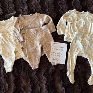 Quincy Mae Baby Onesie Sets 0-3 months & 3-6 months
